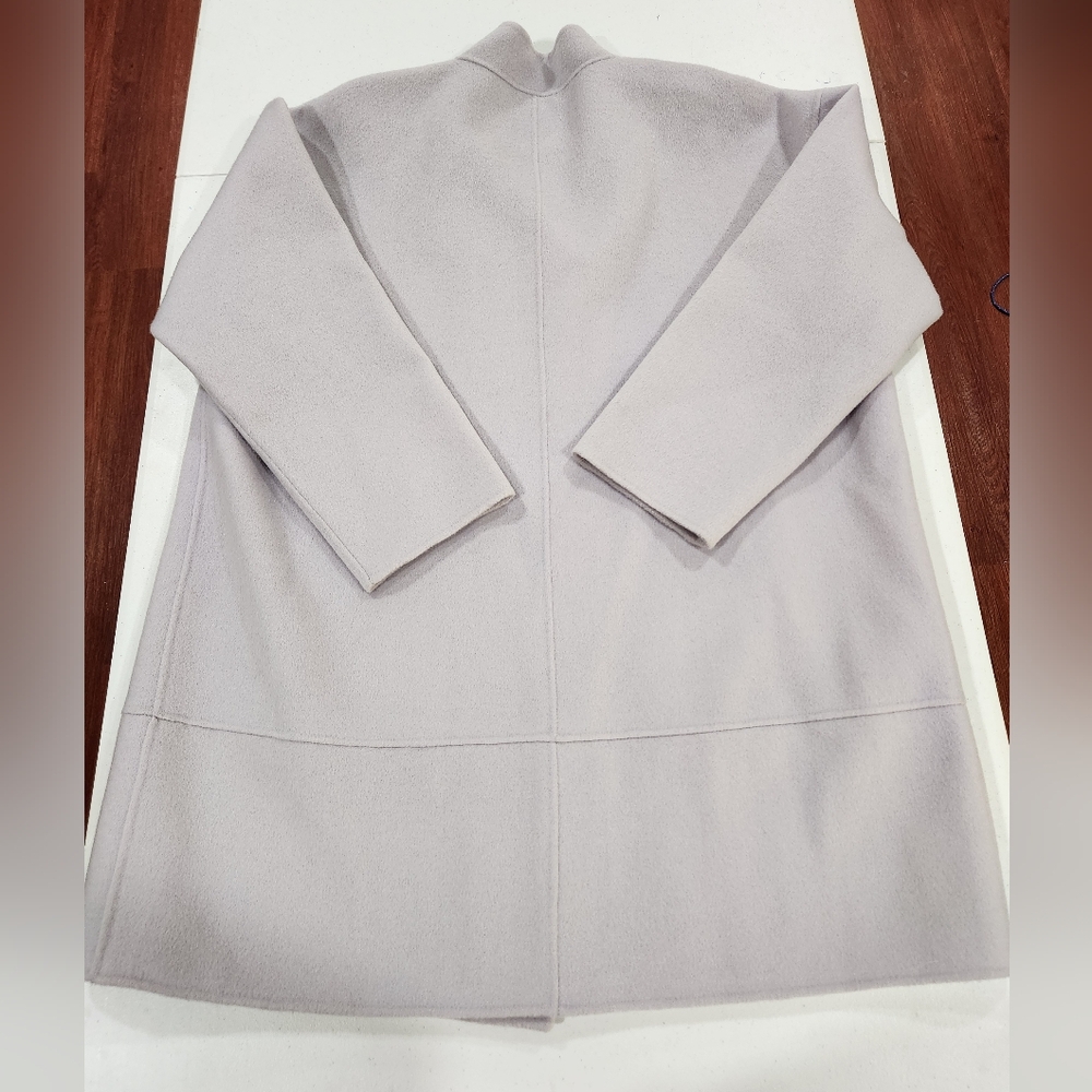 Eileen Fisher Wool Cashmere Oversized Double-Breasted Coat - Picture 4 of 7